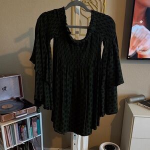 Elegant Olive Green Women's Off the Shoulder Dress